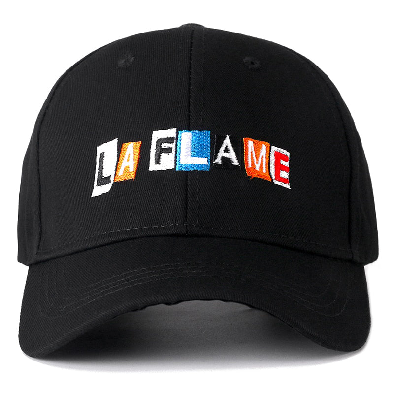Svart Dad Hat LA FLAME