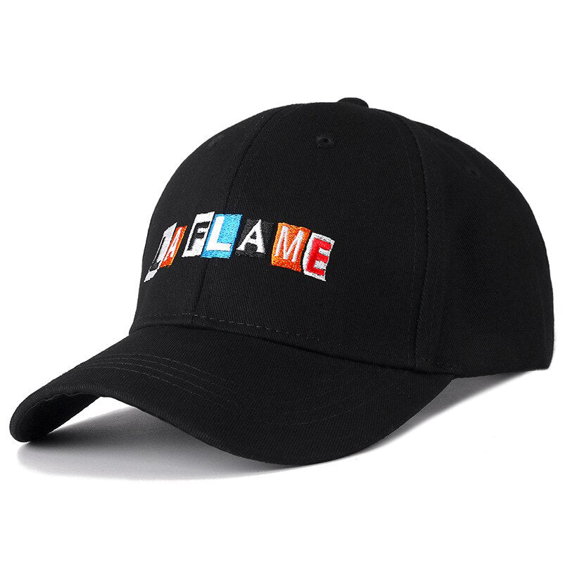 Svart Dad Hat LA FLAME