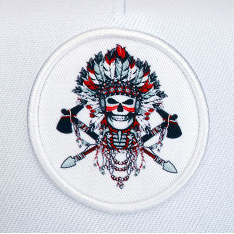Tomahawk Skull Vit Snapback
