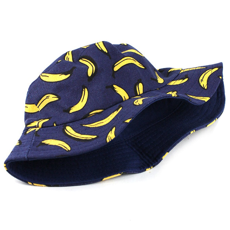 Tropic Bananas Foldable Navy Bucket