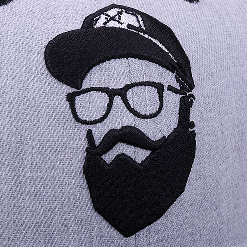Vintage Beard Grå Snapback Keps