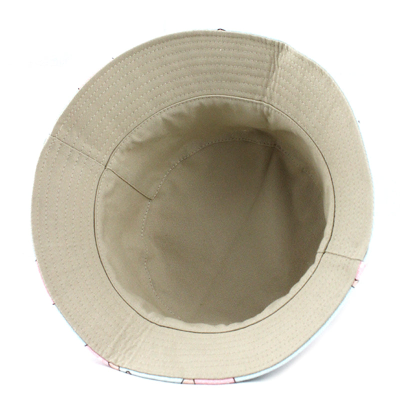 Pink Strawberries Foldable Ljusblå Bucket