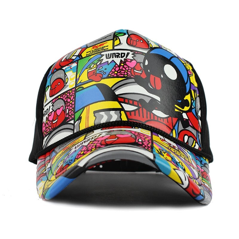 Comic Grafitti Mesh Trucker Keps