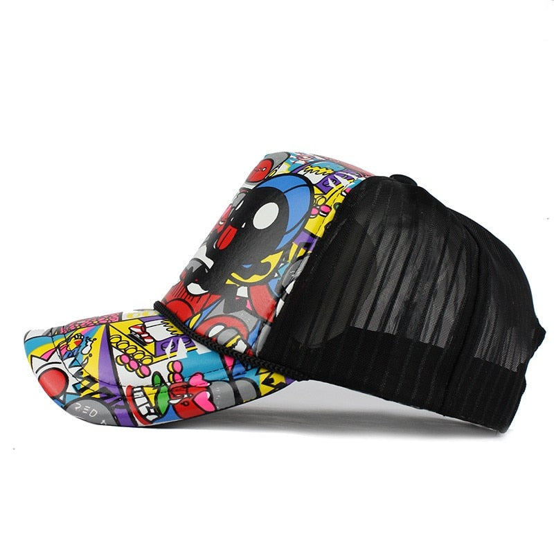 Comic Grafitti Mesh Trucker Keps