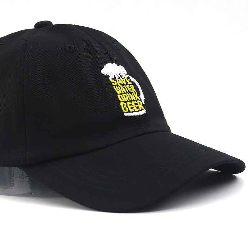Save Water Svart Dad Hat