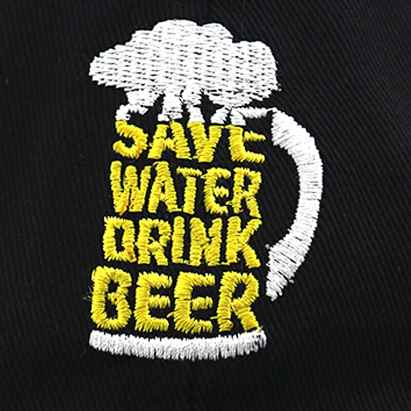 Save Water Svart Dad Hat