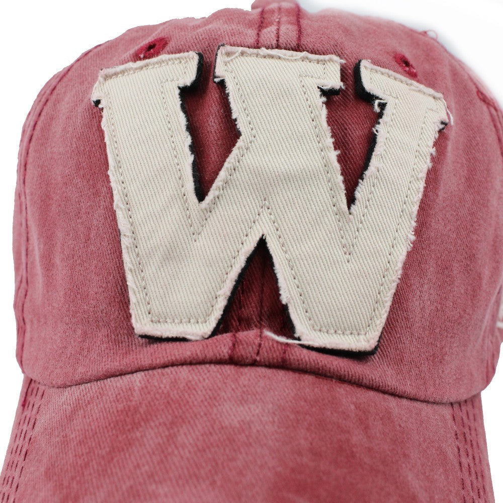 Letter W Röd Washed Adjustable