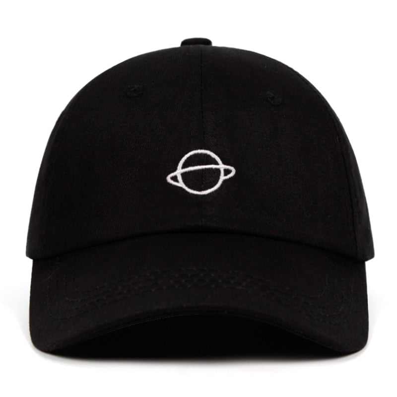 Planet Saturnus Svart Dad Hat