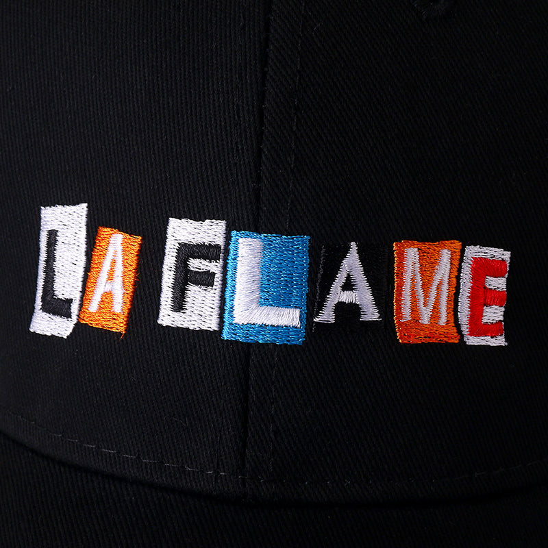 Svart Dad Hat LA FLAME