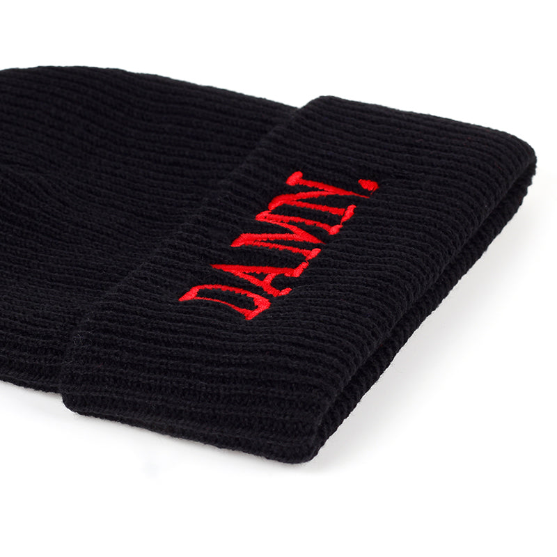 DAMN Red Svart Uppvikt Mössa