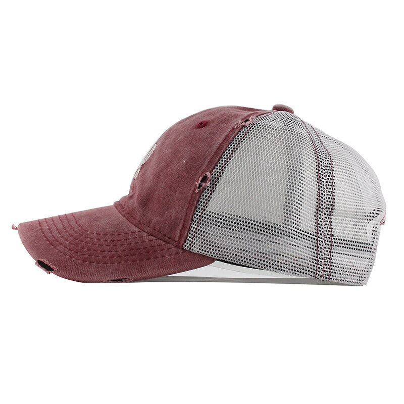 C R Mesh Trashed Röd Adjustable