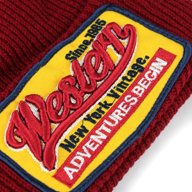 Western Vintage Röd Uppvikt Mössa