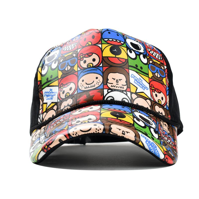 Comic Squares Mesh Trucker Keps