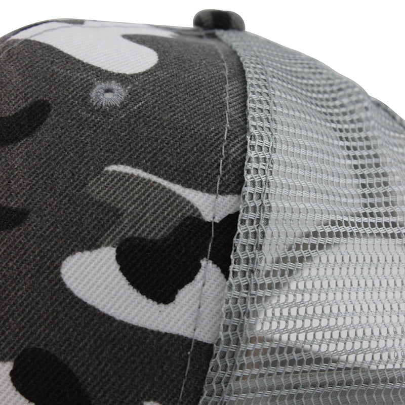 White Camo Army Mesh Trucker Keps