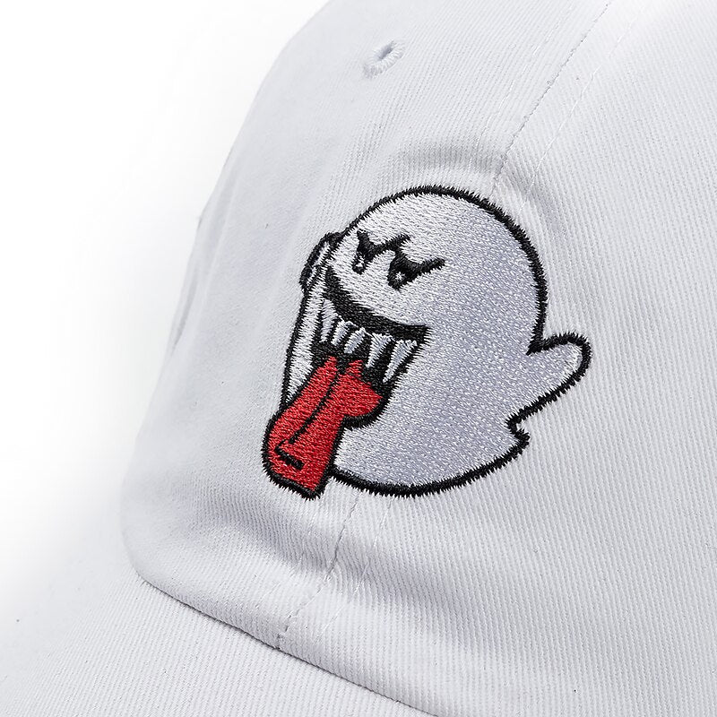 Scary Ghost Vit Adjustable Keps