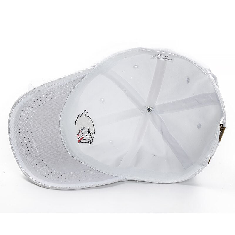 Scary Ghost Vit Adjustable Keps