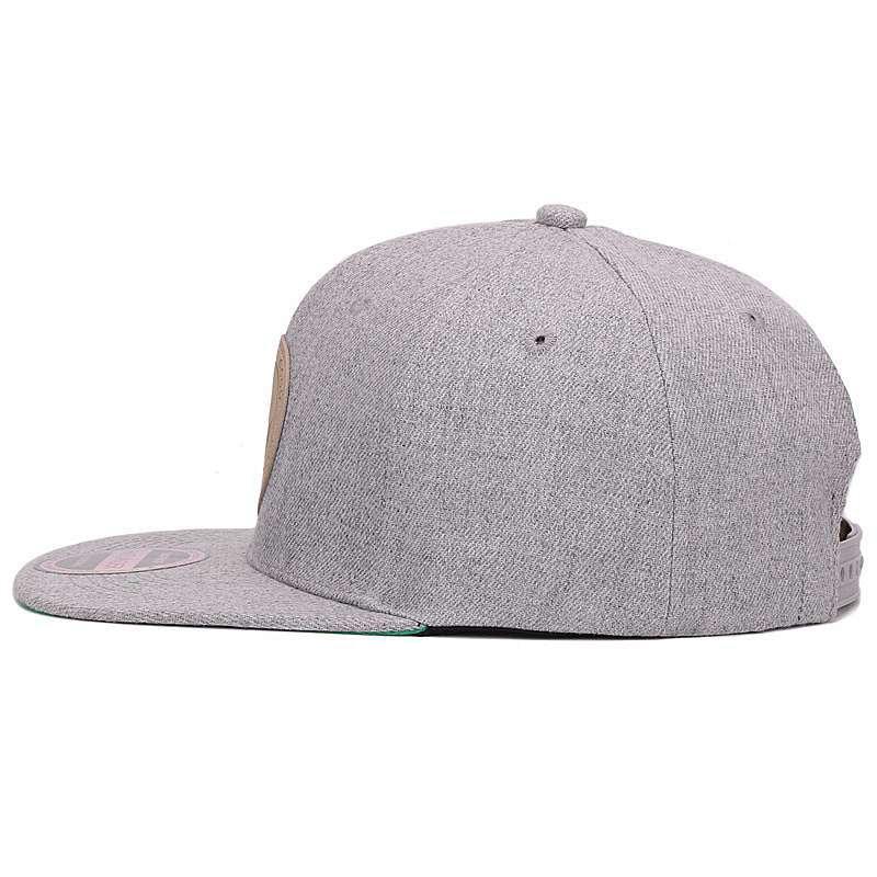 Cannabis Leaf Patch Grå Snapback