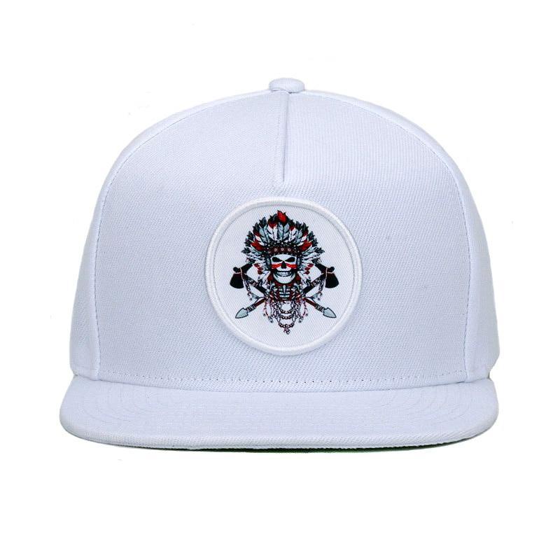 Tomahawk Skull Vit Snapback