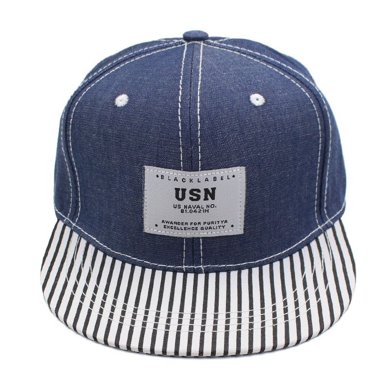 US Naval Denim Blå Snapback