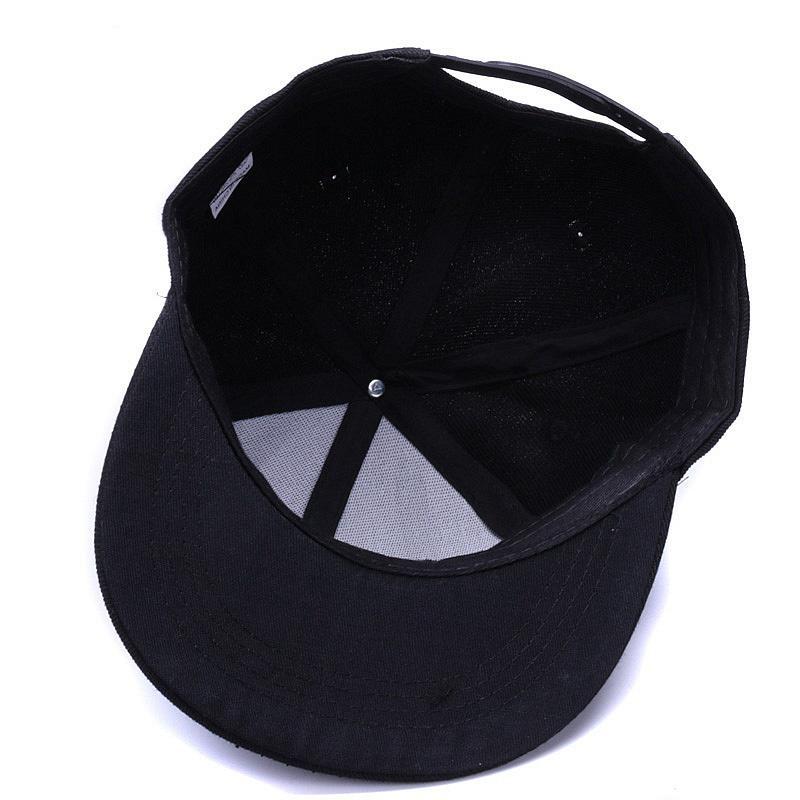 Rivet Panel Vintage Svart Snapback
