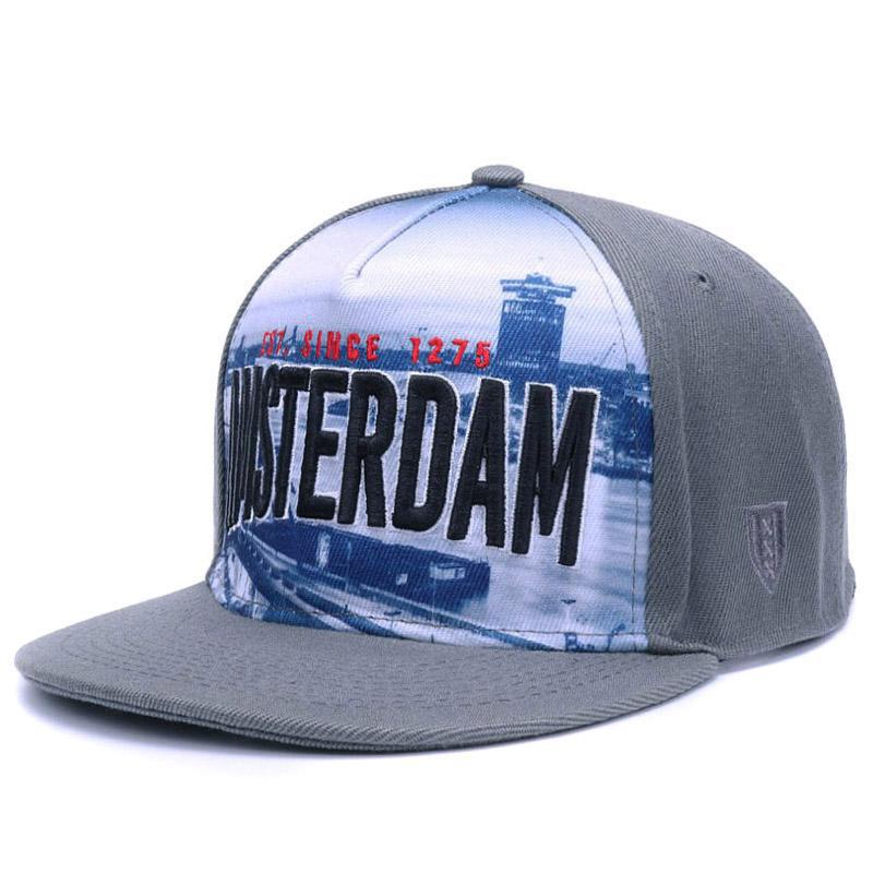 Amsterdam City Grå Snapback