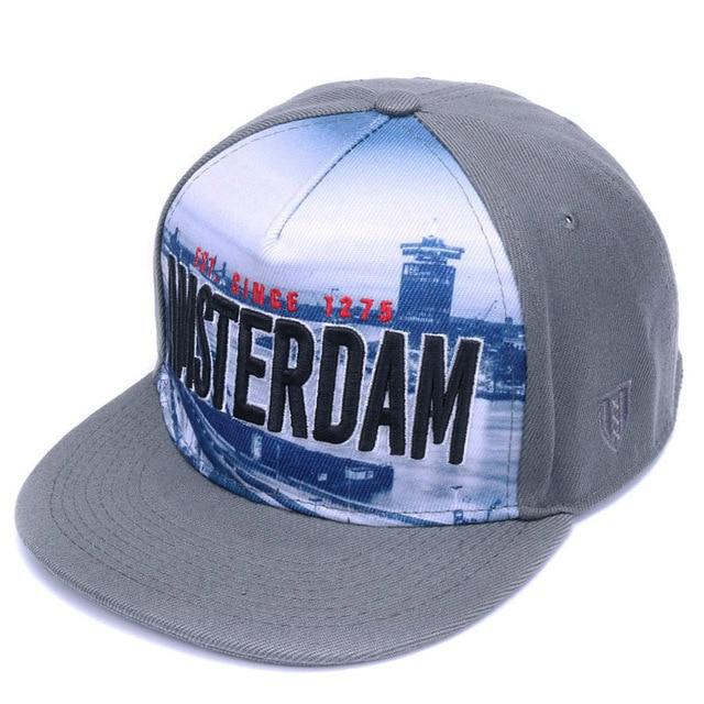 Amsterdam City Grå Snapback