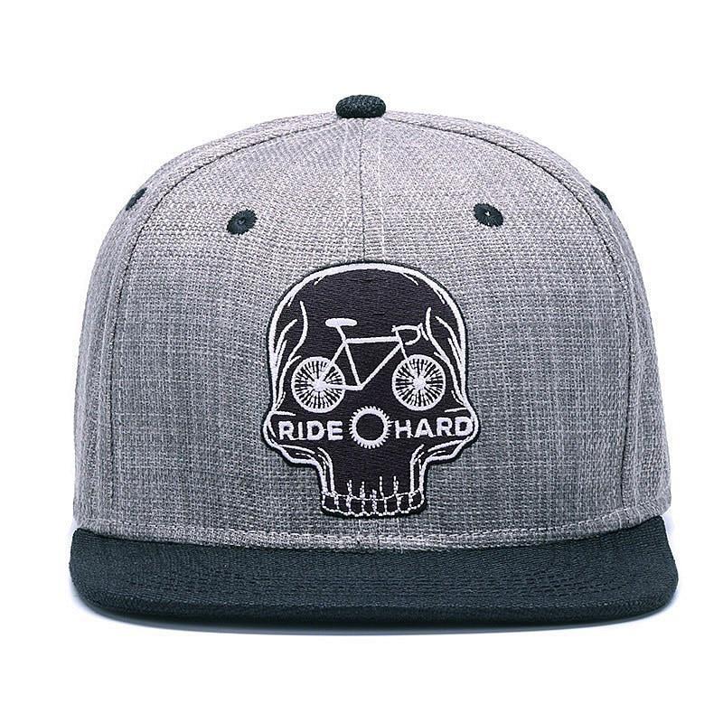 Ride Hard Skull Grå Snapback