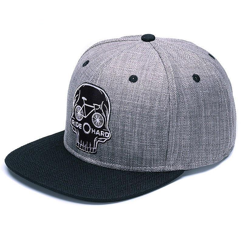Ride Hard Skull Grå Snapback