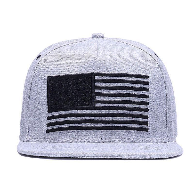 Flat USA Flag Grå Snapback