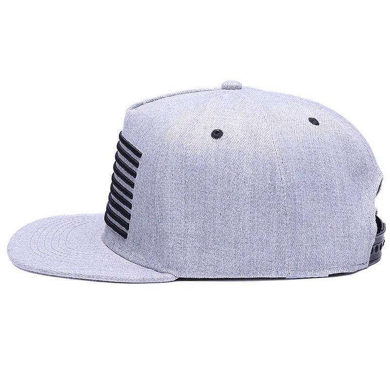 Flat USA Flag Grå Snapback