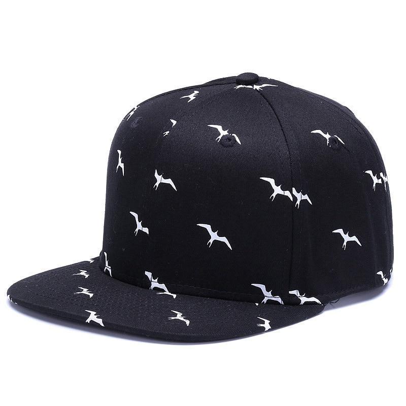 White Birds Svart Snapback