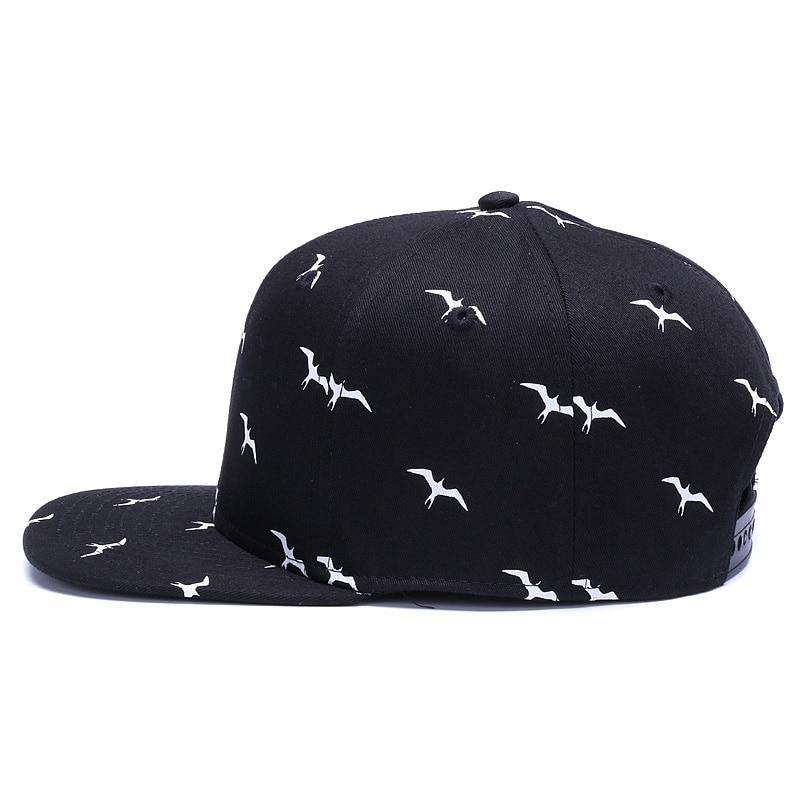 White Birds Svart Snapback