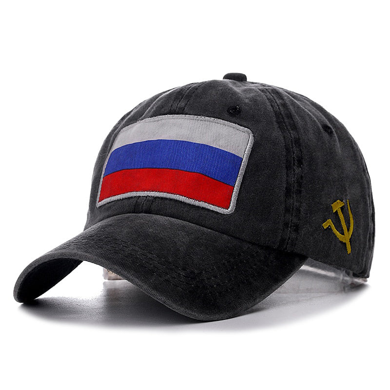 RUS Flag Vintage Grå Adjustable