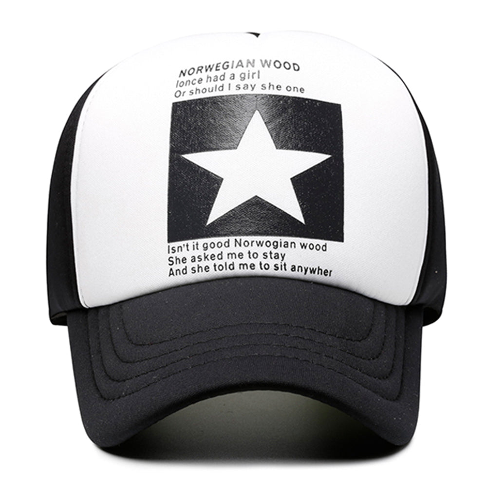 Svart Och Vit Retro Truckerkeps