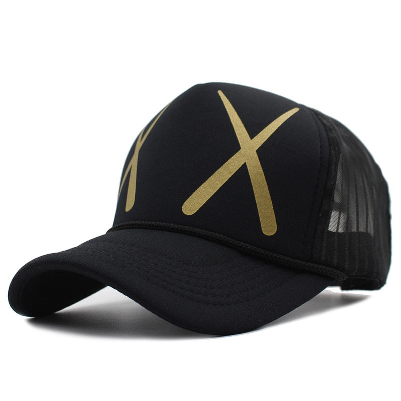 X X Gold Svart Trucker Keps