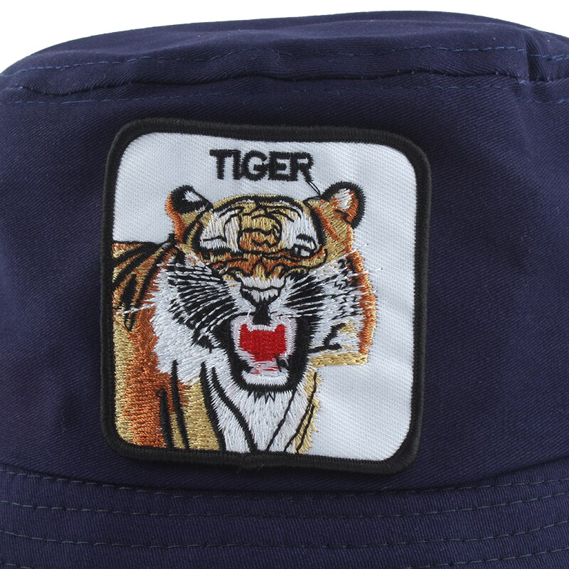 Animal Tiger Foldable Navy Bucket