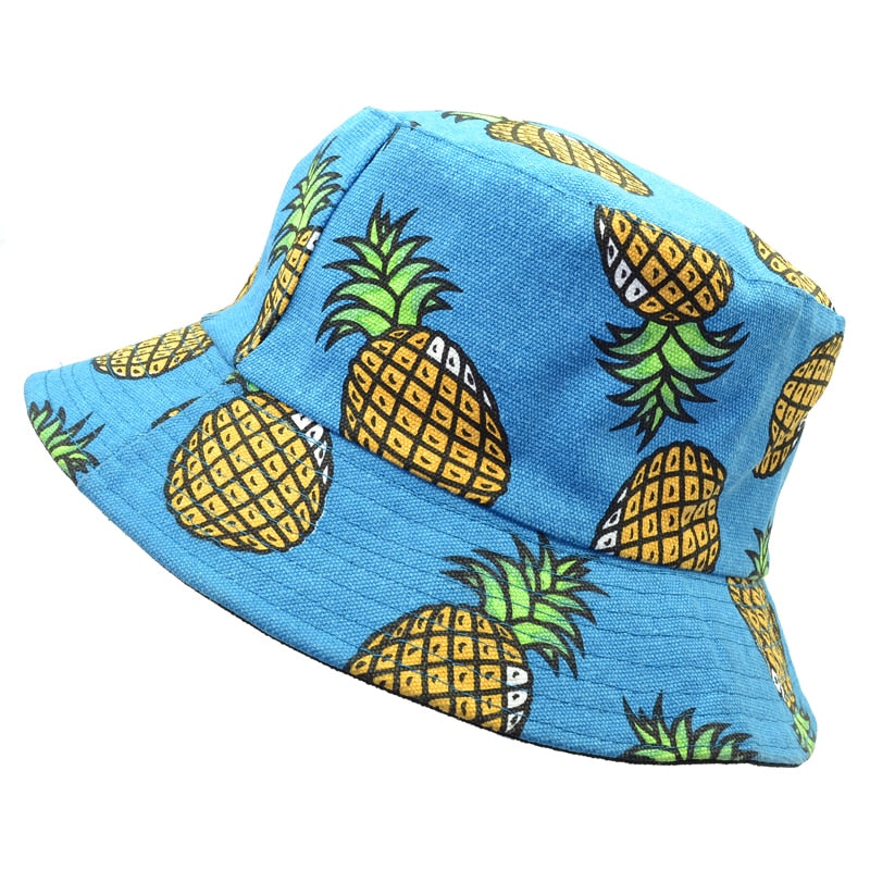 Pineapple Foldable Ljusblå Bucket