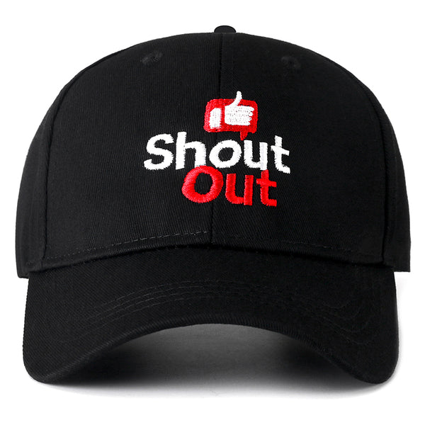 Shout Out Svart Adjustable Dad Hat