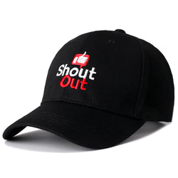 Shout Out Svart Adjustable Dad Hat