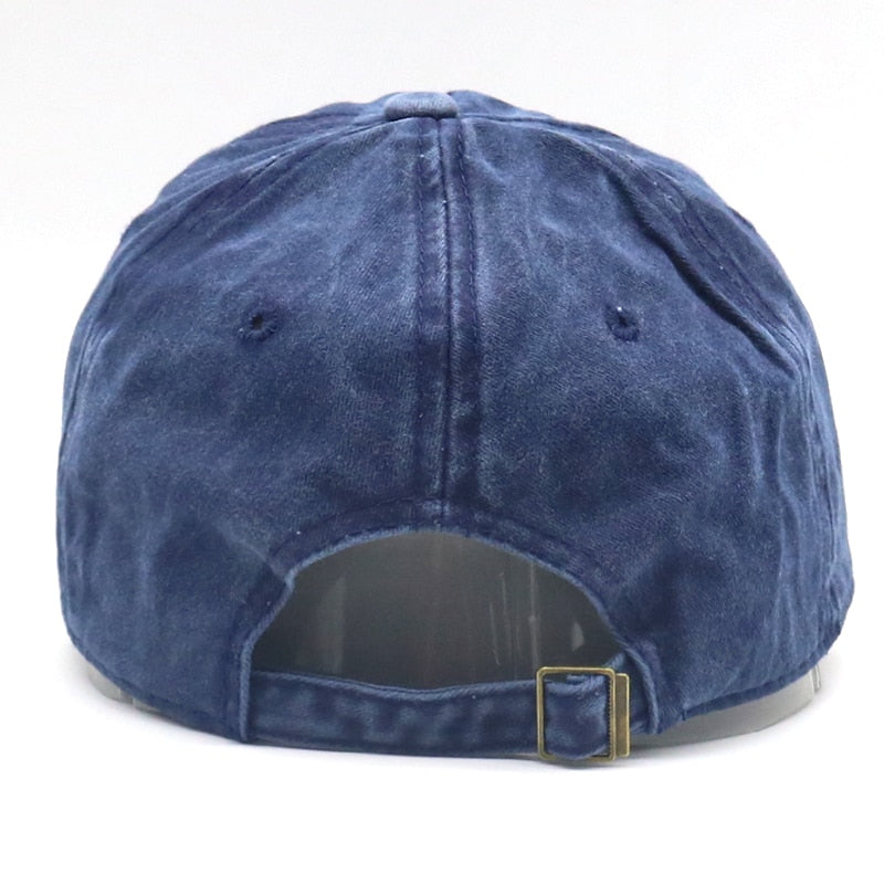 Bad Hair Day Navy Washed Adjustable