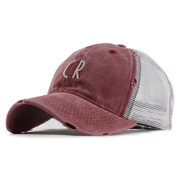 C R Mesh Trashed Röd Adjustable