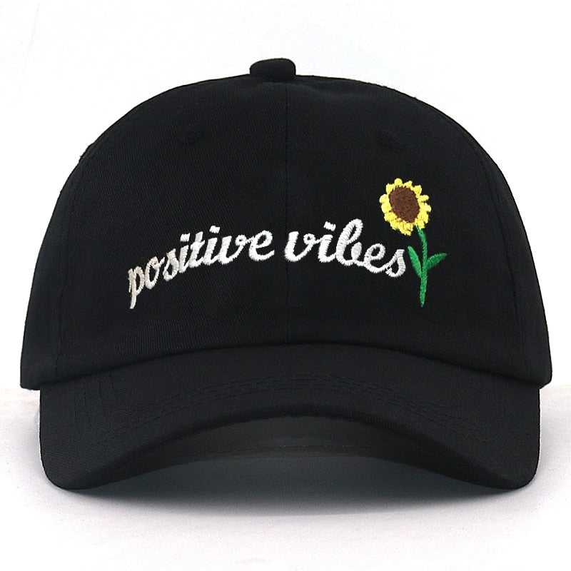 Positive Vibes Svart Dad Hat