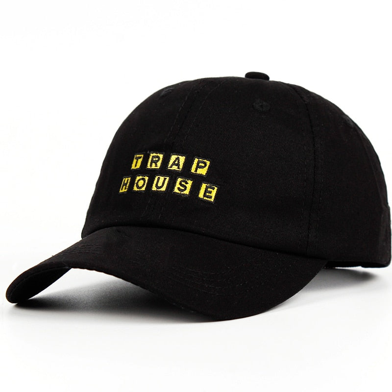 Svart Dad Hat Trap House