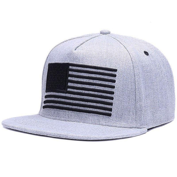 Flat USA Flag Grå Snapback